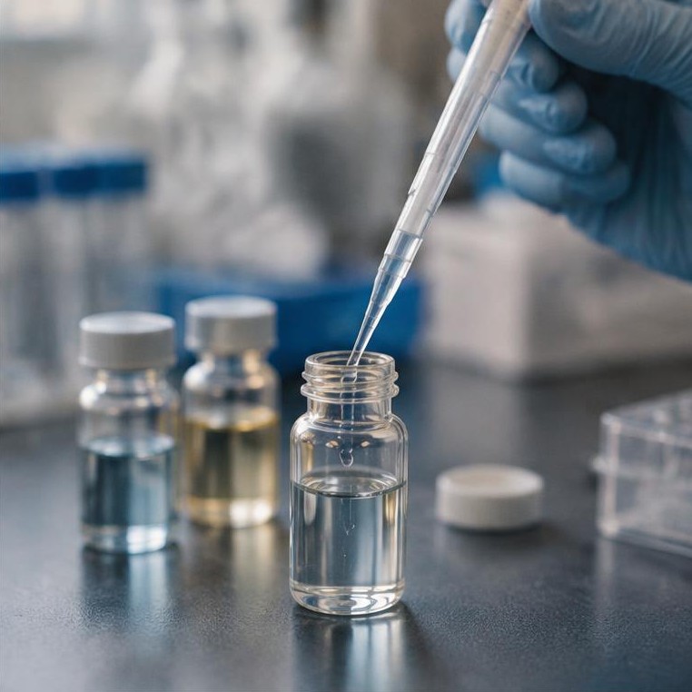 Generated illustrative placeholder: Illustrative laboratory pipette and glass sample vial